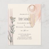 Dusty Blue Baby shower Boho (Voorkant)