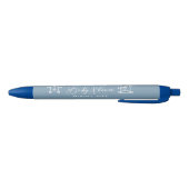 Dusty Blue Baby shower Chic Gepersonaliseerd Zwarte Inkt Pen (Bodem)