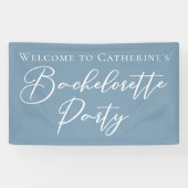 Dusty Blue Bachelorette Party Personalized Spandoek (Horizontaal)