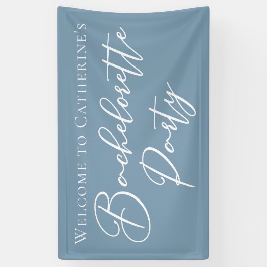 Dusty Blue Bachelorette Party Personalized Spandoek (Verticaal)