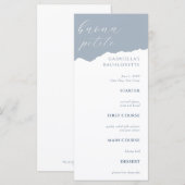 Dusty Blue Bachlorette Menu Italian (Voorkant / Achterkant)