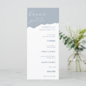 Dusty Blue Bachlorette Menu Italian (Staand voorkant)