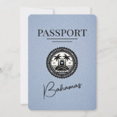 Dusty Blue Bahamas Passport Bewaar de datum Save The Date (Voorkant)