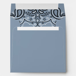 Dusty Blue Bandana Westerne print Envelop
