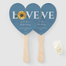 Dusty Blue Barn Wood, Golden Sunflower Wedding