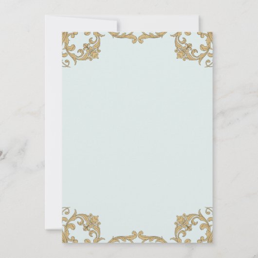 Dusty Blue Baroque Bible Verse Christian Wedding   Kaart (Achterkant)