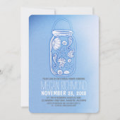 Dusty Blue Beach Bruids Douche Uitnodigingen (Voorkant)