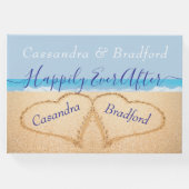 Dusty Blue Beach bruiloft gastenboek (Voorkant)
