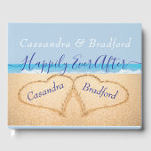 Dusty Blue Beach bruiloft gastenboek (Voorkant)