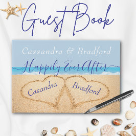 Dusty Blue Beach bruiloft gastenboek