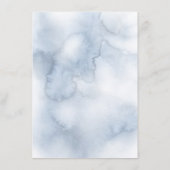 Dusty Blue Beach Bruiloft Informatie Gast Informatiekaartje (Achterkant)