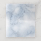 Dusty Blue Beach Bruiloft | Speciale partij Plaatskaartje (Binnenkant ongevouwen)