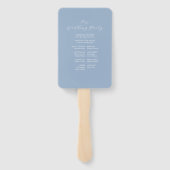 Dusty Blue Beach Wedding Program | Seahorses Handwaaier (Achterkant)