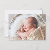 Dusty Blue Bearly Wait Baby shower Bedankt (Achterkant)