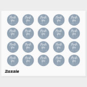 Dusty Blue Bedankt Envelope Seal Ronde Sticker (Vel)