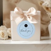 Dusty Blue Bedankt Handgemaakt met liefde Ronde Sticker