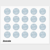 Dusty Blue Bedankt Veel Sticker (Vel)