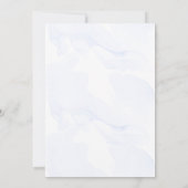 Dusty Blue & Beige Bloemen Huwelijksuitnodiging Kaart (Achterkant)