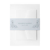  Dusty Blue Belly Band Uitnodigingen Wikkel (Voorkant Voorbeeld)