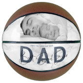 Dusty Blue Best Pap Ever Foto First Fathers Day Basketbal (Voorkant)
