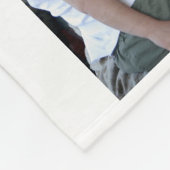 Dusty Blue Beste Pap Ooit Fotocollage 1e Vader Fleece Deken (Hoek)