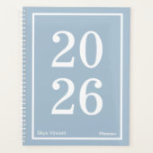 Dusty Blue Big Year Large Planner (Voorkant)