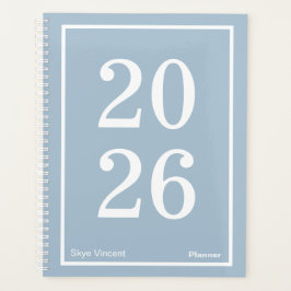Dusty Blue Big Year Large Planner