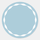 Dusty Blue Blank Circle Custom Spice Sticker (Voorkant)