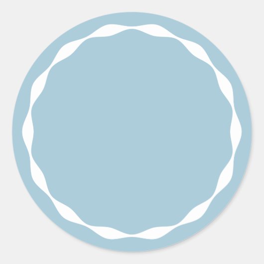 Dusty Blue Blank Circle Custom Spice Sticker (Voorkant)