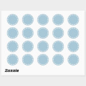 Dusty Blue Blank Circle Custom Spice Sticker (Vel)