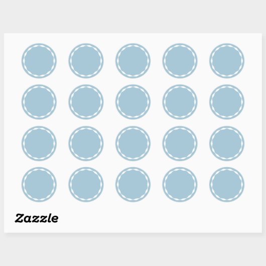 Dusty Blue Blank Circle Custom Spice Sticker (Vel)
