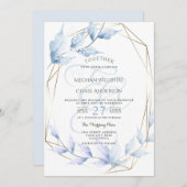 Dusty Blue Bleek Lila afval Kaart (Voorkant / Achterkant)