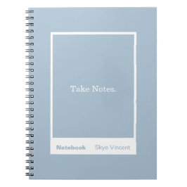 Dusty Blue Block Quote Classic Notitieboek