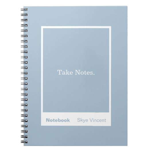Dusty Blue Block Quote Classic Notitieboek (Voorkant)