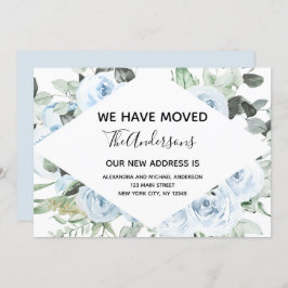 Dusty Blue Bloemen Bewegende Aankondiging