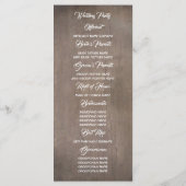 Dusty Blue Bloemen Rustieke Land Bruiloft Programm Programmakaart (Achterkant)