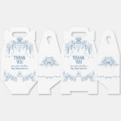 Dusty Blue  Bloemenverpleegkundige Baby shower boe Bedankdoosjes (Ongevouwen)