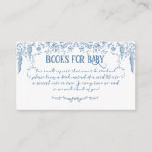 Dusty Blue  Bloemenverpleegkundige Baby shower boe Informatiekaartje (Voorkant)