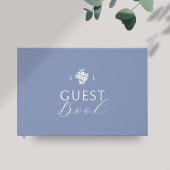 Dusty Blue | Bloemmonogram bruiloft Gastenboek