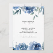 Dusty Blue & Blue Floral Vrijgezellenfeest Kaart (Achterkant)