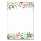 Dusty Blue Blush Bloemen Bruiloft Behuizing Kaarte Kaart (Achterkant)