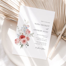 Dusty Blue Blush Floral Wedding