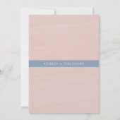 Dusty Blue & Blush Flowers Weddenschapskaart Kaart (Achterkant)