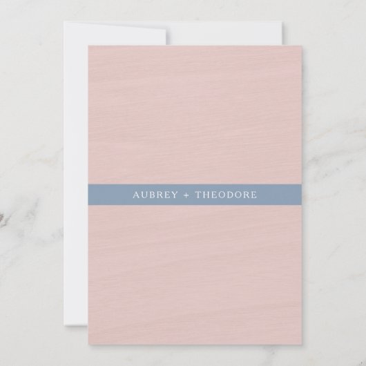 Dusty Blue & Blush Flowers Weddenschapskaart Kaart (Achterkant)