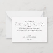 Dusty Blue & Blush Pink Floral 2 Dank u opmerking Notitiekaartje (Achterkant)