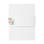 Dusty Blue & Blush Pink Floral 2 Uitnodigingen Wikkel (Achterkant Voorbeeld)