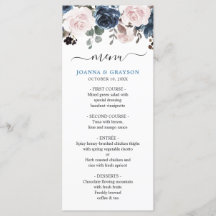 Dusty Blue Blush Pink Floral Botanical Wedding