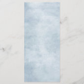 Dusty Blue Blush Pink Floral Botanical Wedding Menu (Achterkant)