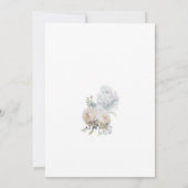 Dusty Blue Blush Pink Floral Photo Couples Shower Kaart (Achterkant)