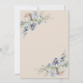 Dusty Blue & Blush Pink Floral Vrijgezellenfeest Kaart (Achterkant)